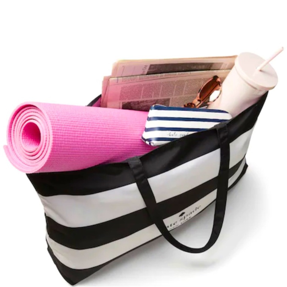 Kate Spade Large Stripe Canvas Tote